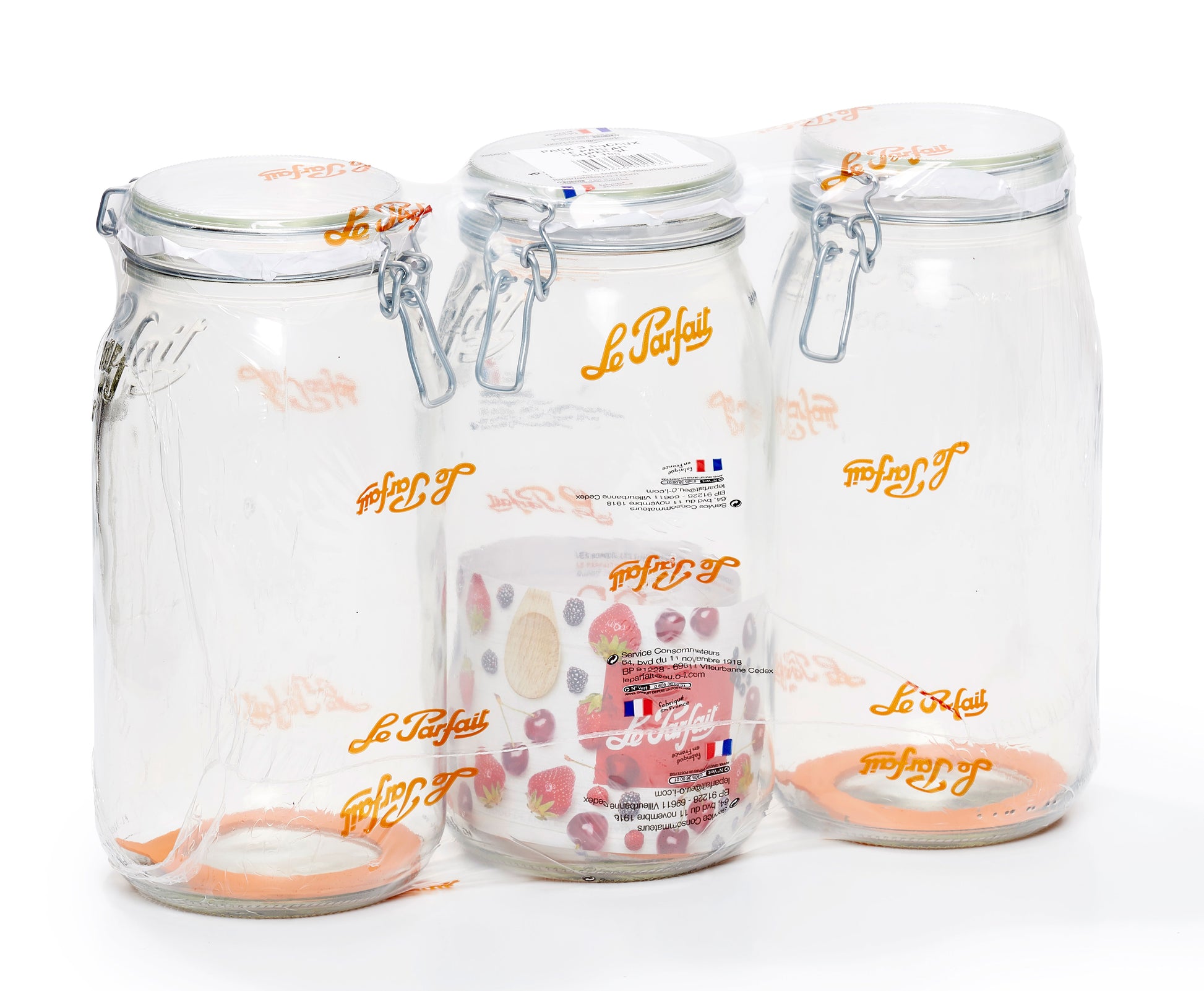 Super Preserve Clip Top Glass Store Jar 3.0L - Pack 3