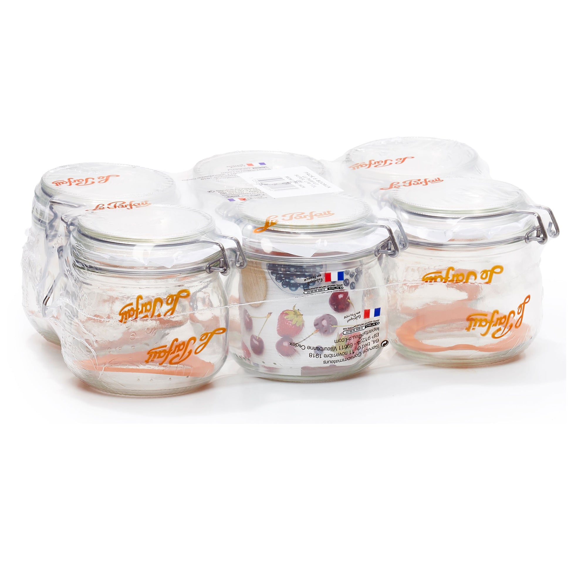 Super Preserve Clip Top Glass Store Jar 0.5L - Pack 6