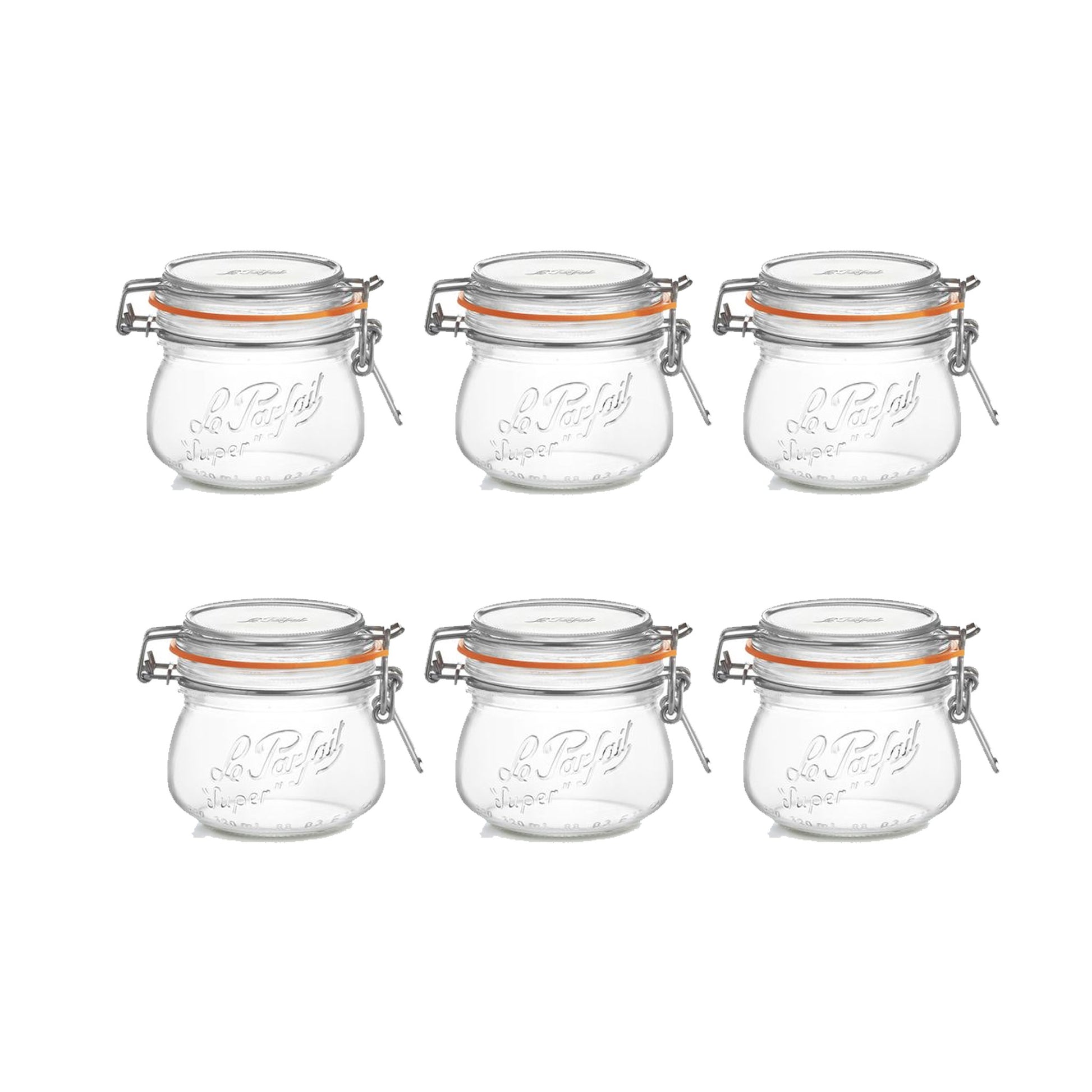 Super Preserve Clip Top Glass Store Jar 0.25L - Pack 6