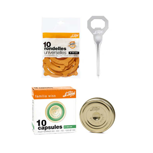 Le Parfait Replacement Accessories Rubber Seals , Familia Wiss Discs, Clip Tops