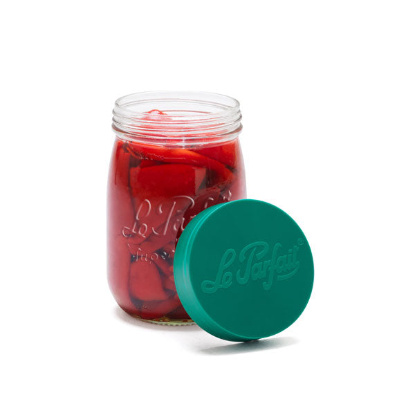 Le Parfait Forest Green Screw Top Glass Store Jar 1L