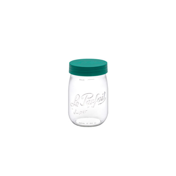 Le Parfait Forest Green Screw Top Glass Store Jar 1L