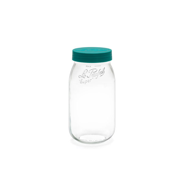 Le Parfait Forest Green Screw Top Glass Store Jars 2L