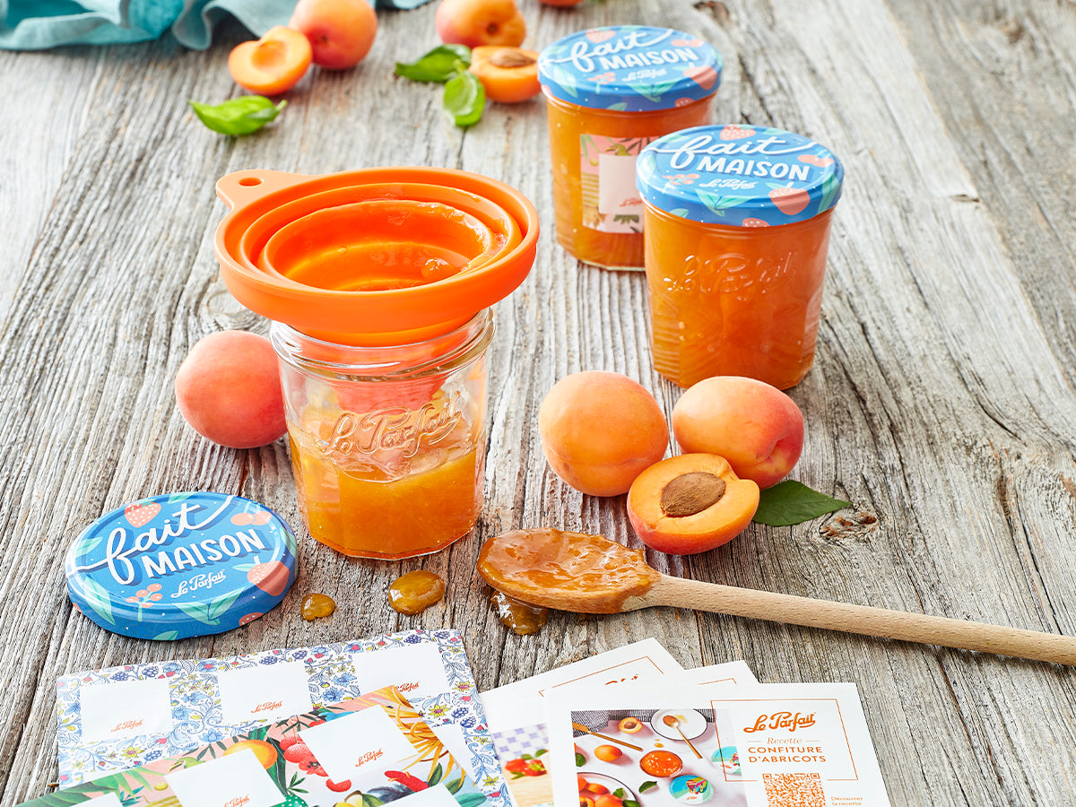 Le Parfait Jam Jar Assorted Lids 385ml  - Pack 6