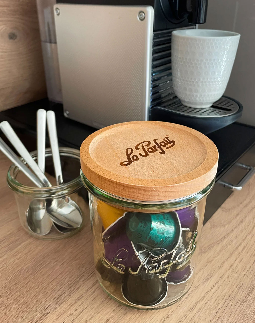 Le Parfait Wood Edition Storage Jar - 580ml Pack 6